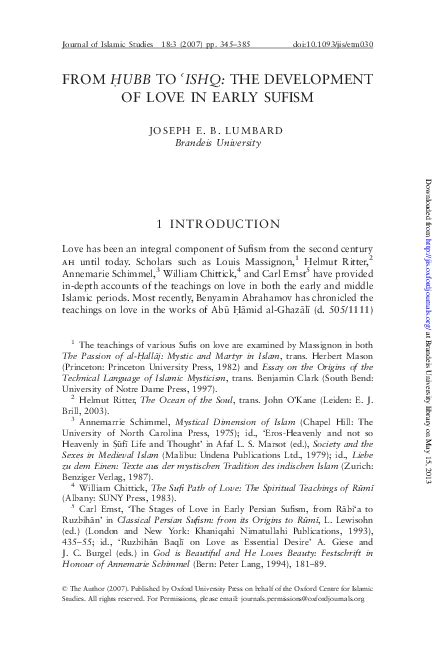 (PDF) Love and Beauty in Sufism .